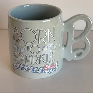 Barbie Mug Blue Classic Ceramic B Handle 21 Oz Mattel Barbie Drinking Coffee Mug